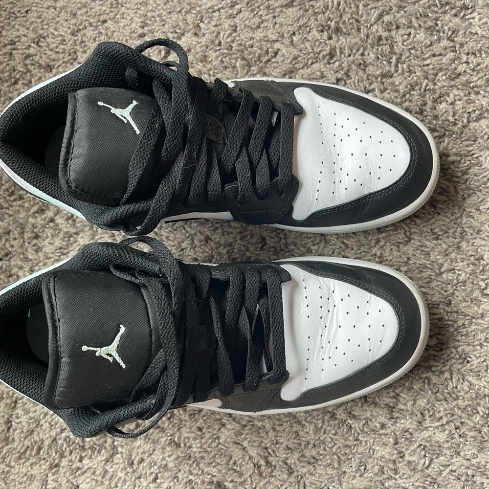 Nike Jordan Black, white and Teal Sneakers
